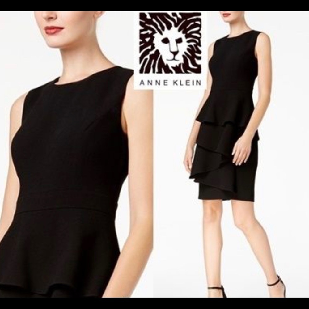 Anne Klein Tiered Crepe Sleeveless Dress Size 10
